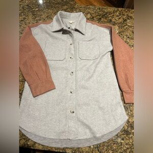 Hem and Thread Shirt Jacket Size Small